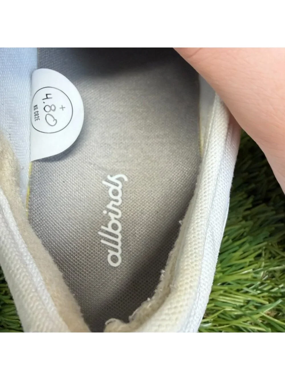 Allbirds Canvas Pipers 2 Womens Size 8.5 White Athletic Walking Shoes Sneakers
